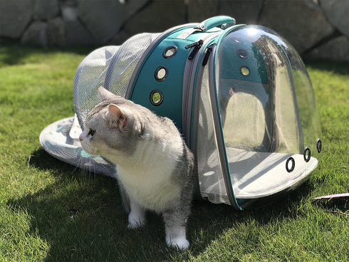 Dual Expandable Cat Backpack Carrier - Fits up to 20 lbs, Expandable Pet Carrier Backpack for Large Cats & Small Puppies