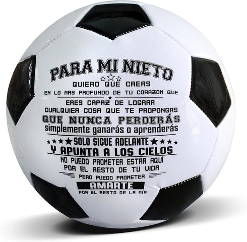 Uloveido High Performance Traditional Black White Soccer Ball, Birthday Christmas Gift for Son Daughter Grandson