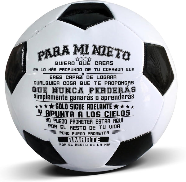 Uloveido High Performance Traditional Black White Soccer Ball, Birthday Christmas Gift for Son Daughter Grandson