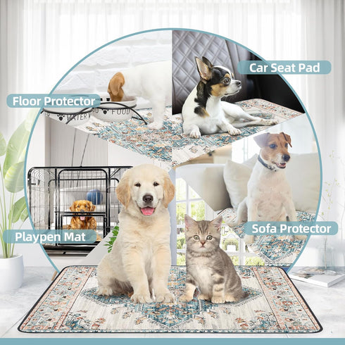 SCLOSE 2 Pack, 36" 24" Washable Pee Pads for Dogs x Reusable Puppy Pads Waterproof, Super Absorbent Dog Rugs