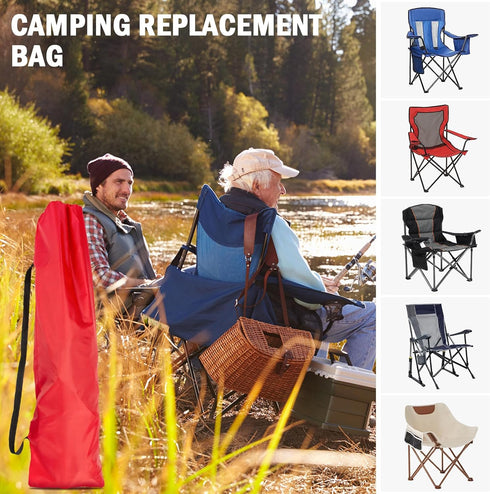 Folding Camp Chair Replacement Bag for Coleman Camping Chairs, Portable Large Mouth Bag with Shoulder Strap for Outdoor
