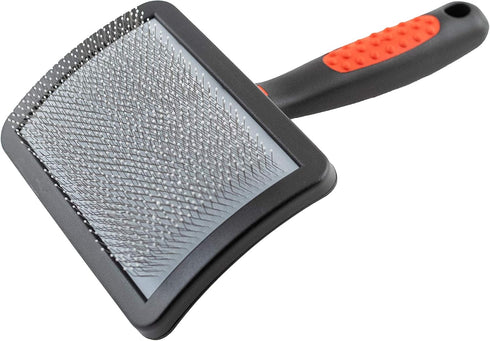 Paw Brothers Soft Pin Curved Slicker Brush for Dogs, Large, Coated Tips, Maximum Coverage, Gentle on Skin