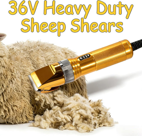 Lumirio 36V Trimmer 2 10ft Professional Dog Clippers for Grooming Thick Hair, Heavy Duty Sheep Shears for Cats Large