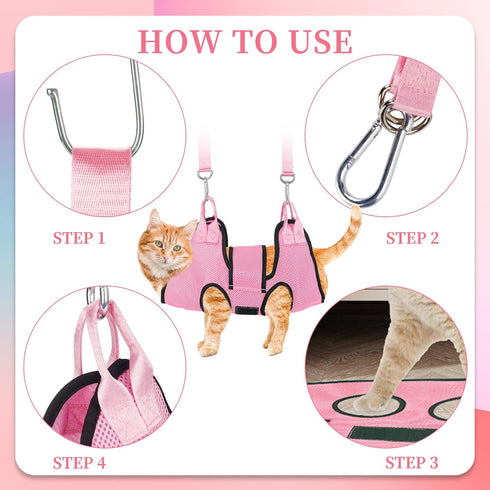 Hammock, Hammock Trimming Clippers/Trimmer, PatiencET Dog Grooming Pet Grooming for Cats & Dogs with Security Strap