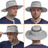 SUN CUBE Wide Brim UV Sun Hat for Men Women, Safari Hiking Boonie Hat, Sun Protection