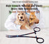 Dog Pet Ear/Nose Hair Puller Grooming Hemostat Locking Forceps Curved Pliers, 5.5" (14cm) Full Serrated Clamps Stainless Steel (Black Multi Paws)