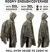 LOOGU Waterproof Rain Poncho Hooded Multi-Use Camo Rain Coat Shelter Ground Sheet for Hunting Camping Hiking