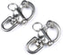 Mxeol Quick Release Bail Rigging Swivel Eye Snap Shackle, Stainless Steel Clip for Sailing Boat Marine