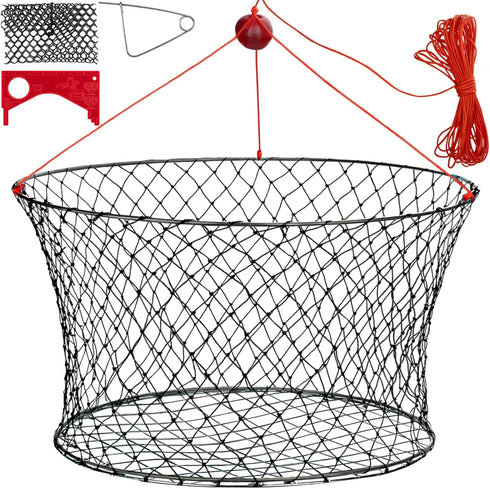 QualyQualy Crab Ring Trap Bait with Crab Gague Measure and Bait Clip