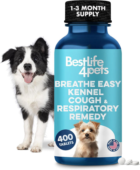 Kennel Cough Treatment & Dog Nasal Congestion Relief, Natural Dog Cough Suppressant, 400 Small Pills