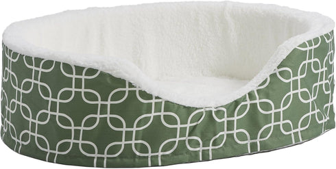 MidWest Homes Orthopedic Egg-Crate Nesting Pet Bed, Medium, Green with Teflon Fabric Protector