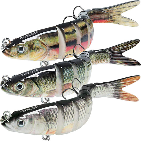 TRUSCEND Easy Catch Swimmax Fishing Lures, Magic Noisy Turbulent Wiggling Action for More Bites, Must-Have