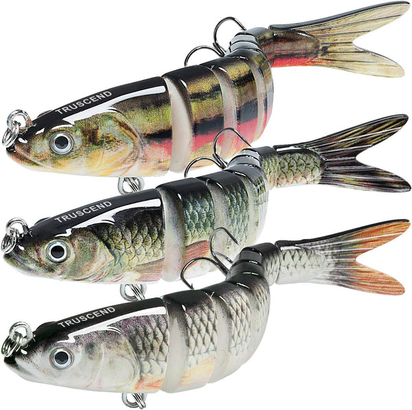 TRUSCEND Easy Catch Swimmax Fishing Lures, Magic Noisy Turbulent Wiggling Action for More Bites, Must-Have