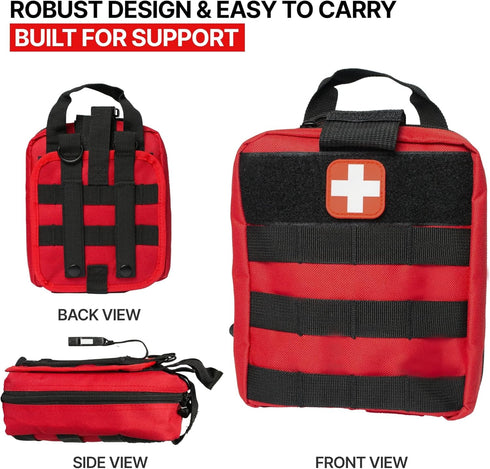 Compact MOLLE Rip Away EMT First Aid Pouch - Medical Storage Solution