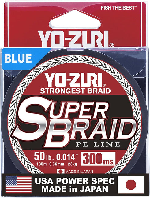 Yo-Zuri Super Braid 300 Yard Spool, Blue 50 Pound Line