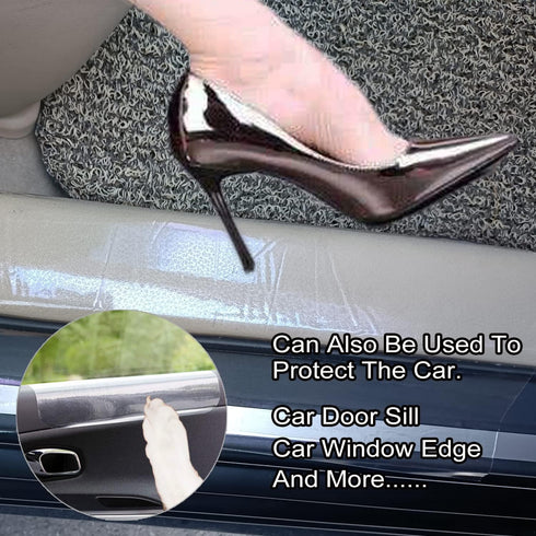 KEBE Clear Premium Heavy Duty Door Scratch Protector, 63 in X 7.9 in, Furniture Wall Shield for Dog Cat Scratching