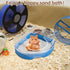 PINVNBY Hamster Bathroom Gerbil Plastic Sand Dry Bath Container, Small Animal Sauna Toilet with Scoop