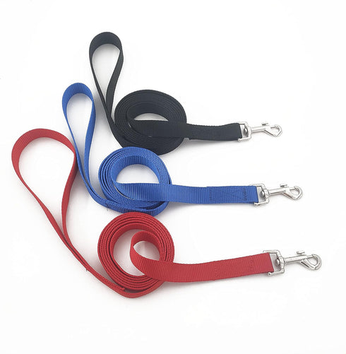Dog Training Lead Leash Pet Rope Pet Portable Soft Traction Rope Basic Nylon Lead for Small Medium and Large Dogs with Stainless Steel Buckle 2M x 2CM (Blue)