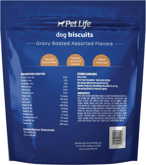 Assorted Flavor Gravy Basted Dog Biscuits, 4lb