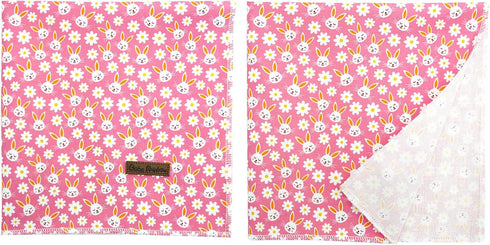 Bandana-1PC Dog Rabbit Print Dog Bandanas Easter Bandanas Holiday Bandanas Spring Bandanas Bibs Scarf Square Pink Soft