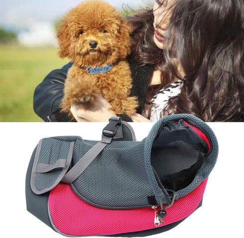 Hands Free Dog and Cat Sling Carrier, Breathable Mesh Safe Pet Papoose Bag for Small Dogs Cats, Travel Puppy Carrier