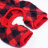 Pet Christmas Pajamas, X-Large Red Black Buffalo Plaid Jumpsuit for Dogs & Cats, Soft Winter Clothes