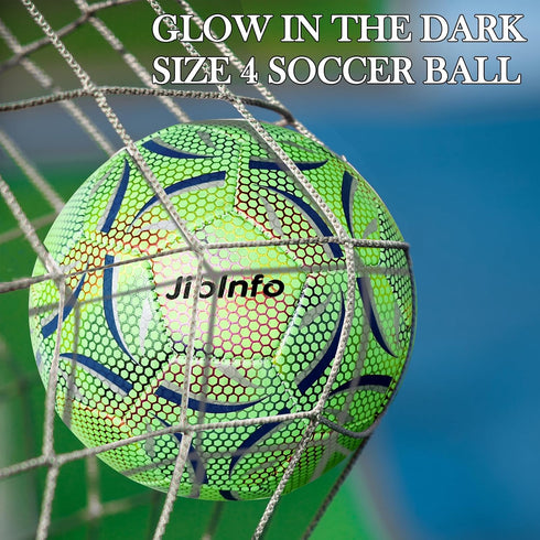 Light Up Soccer Ball Size 4, Glow in The Dark Soccer Ball for Day&Night Games and Training Gifts