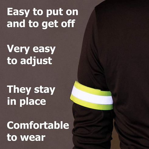 Reflective Bands for Night Walking - Arm Bands for Runners, Wristbands, Ankle Bands, Cycling Gear