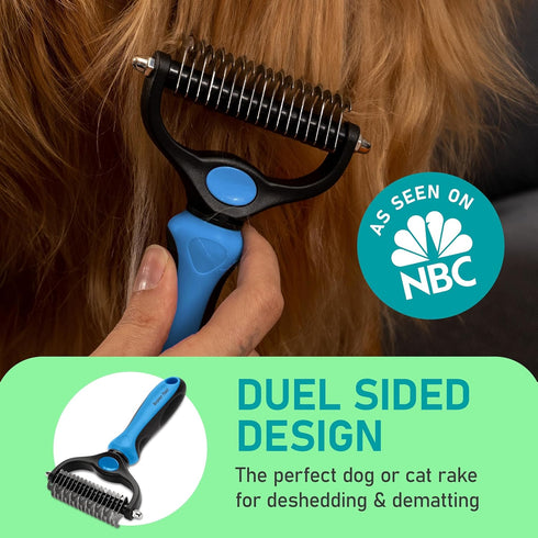 Maxpower Planet Pet Grooming Rake and Dematting Comb for Dogs - Dog Grooming Supplies, Undercoat Rake for Dogs, Cats
