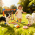 BASTIPETA 8 Puppy Play Gym with Hanging Toys Removable Dog Enrichment Playground, Indoor Jungle Gym & Activity Center