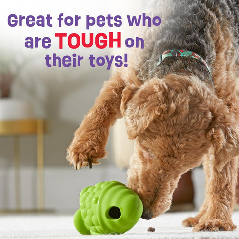 Brightkins Tough & Tumble Treat Dispenser - Small Gnome Interactive Dog Puzzle Toys for All Breeds