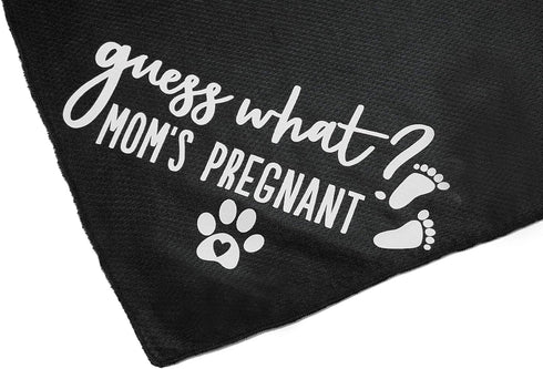 PICKUPIK Guess What? My Mom is Pregnant, Pregnancy Announcement Dog Bandana Large