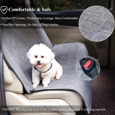 46" 52" VIVAGLORY Dog Seat Covers, Dog Backseat Cover Pet Bench Protectors with Anti-Slip Backing, Back Seats Cover