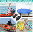 JaGely 4 Pcs Double Kayak Storage Straps System Adjustable Wall Hanging Storage Strap with 4 Hook Bolt Kayak Hoist