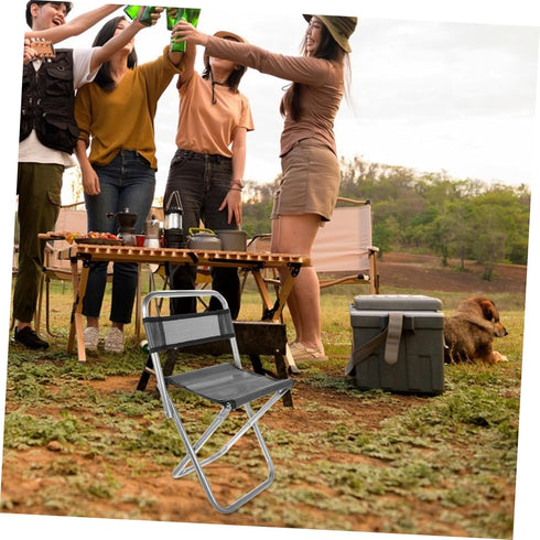 POPETPOP Multi-Functional Folding Stool Lightweight Portable Camping Chair Collapsible Outdoor Fishing Stool Durable