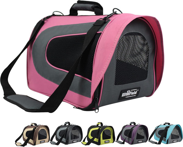 EliteField Deluxe Soft Pet Carrier - Airline Approved with 3 Year Warranty, Multiple Sizes and Colors (20" L x 11" W x
