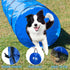 10FT Blue Dog Agility Tunnel - Training Equipment with Carry Bag