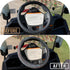 Universal Colorful Bling Crystal Diamond Rhinestones Golf Cart Steering Wheel Cover, Anti Slip Easy to Install (Red