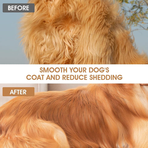 Dog Pin Brush - Airbag Wooden Comb with 20mm Stainless Steel Round Pins for Shedding & Tangles