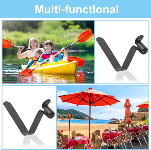 PATIKIL Kayak Paddle Snaps, Tent Pole Clips, Steel V Shaped Single Pin Lock Tube Pole Clip for Camping