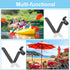 PATIKIL Kayak Paddle Snaps, Tent Pole Clips, Steel V Shaped Single Pin Lock Tube Pole Clip for Camping