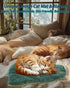 26"x20" Cat Mat Self Warming Cat Bed Leaf Shaped Cotton Soft Warm Pet Pad Blanket for Indoor Bed Couch Sofa Floors Cat