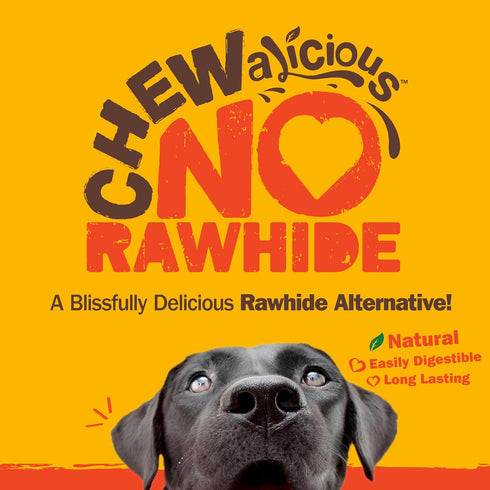 Cadet Chewalicious Chewy 'N Crunchy Braid Dog Treats, Rawhide-Free, Real Chicken, 3 Count
