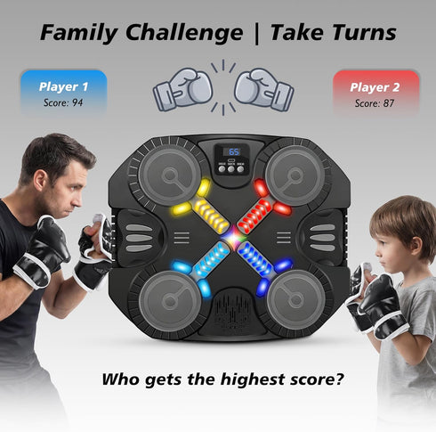 3 4 5 6 7 8 9 10 11 12+ Music Boxing Machine Sport Toys for Kids and Adults,Wall Mounted Bluetooth Smart Punching