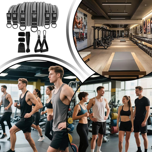 Generic Workout Bands | Fitness Elastic Band - Heavy Duty Non-Slip Strap Equipment for Physical Strength Stretching
