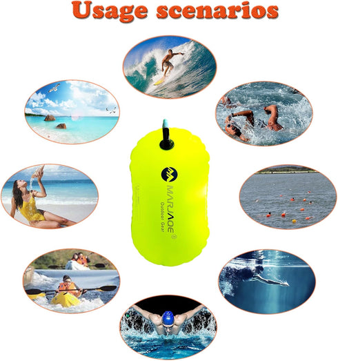 Swim Buoy for Open Water, Highly Visible Swim Bubble for Safe Training, Ideal for Triathletes and Snorkelers