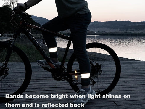 Reflective Ankle Bands - 1,000+ Foot Visibility with Large Reflective Area for Safety During Nighttime