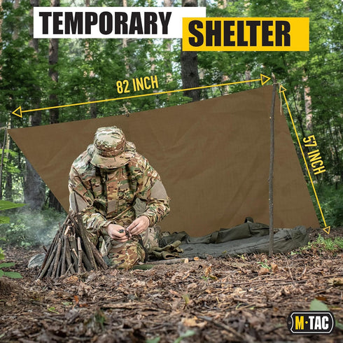 M-Tac Tactical Rain Poncho - Army Military Waterproof Ripstop Camping Hiking Outdoor Hunting Rain Ponchos