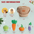 Pack- Nocciola Squeaky Fruits Veggies Stuffed Dog Toys Hide Seek Grocery Basket Crinkle Plush Puppy Toys to Keep Busy