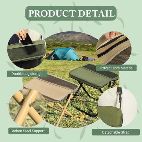 Nicerice Backpack Portable Foldable Stool,Tiny Foldable Stool which can Turned Into a Satchel,Mountaineering and Hiking